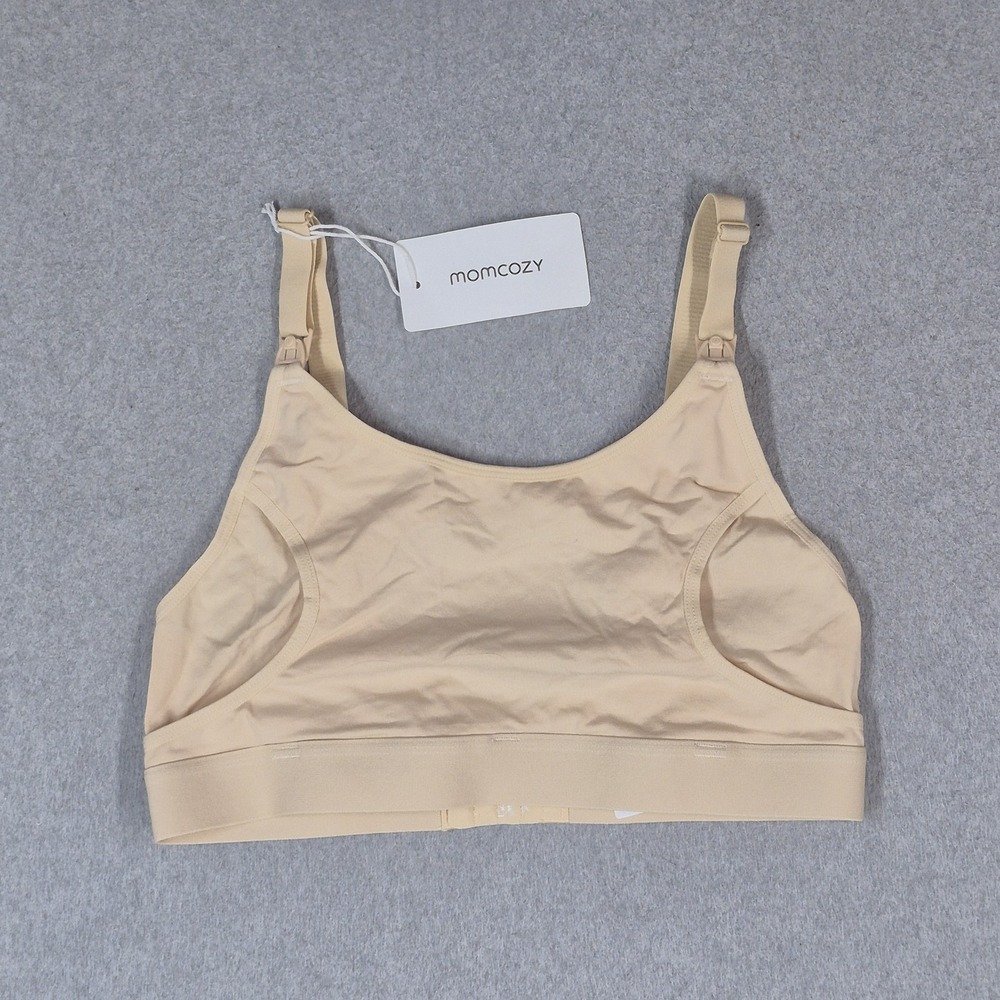 Momcozy Women Bra Medium Beige Hands Free Pumping Nursing Wireless NWT